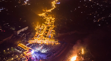 The ancient town of sun arises